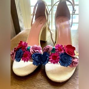 Kate Spade Raffia Embellished Heels